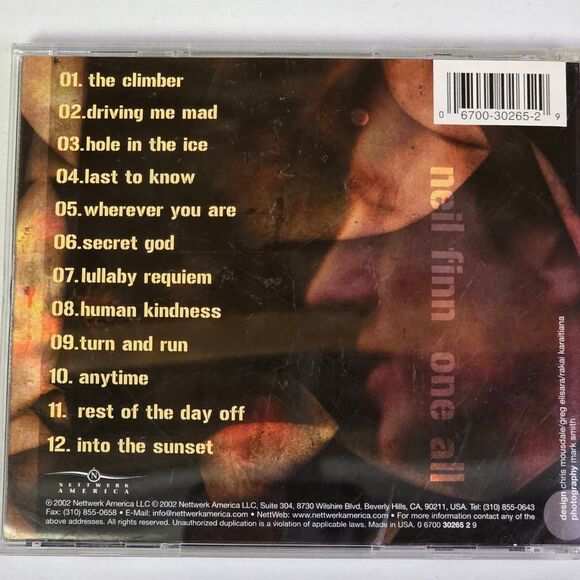 Neil Finn One All CD Album Pre-owned - Picture 3 of 3